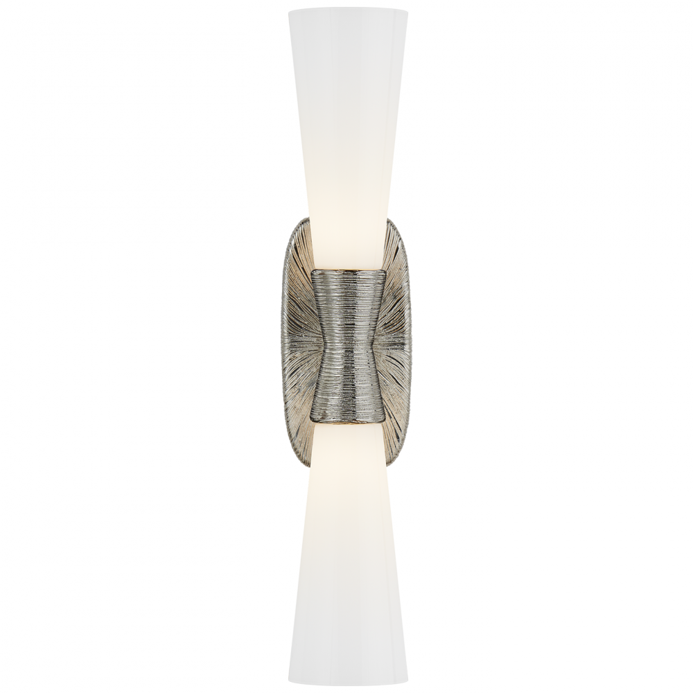 Utopia Large Double Bath Sconce KW 2048PN WG City Lights Detroit