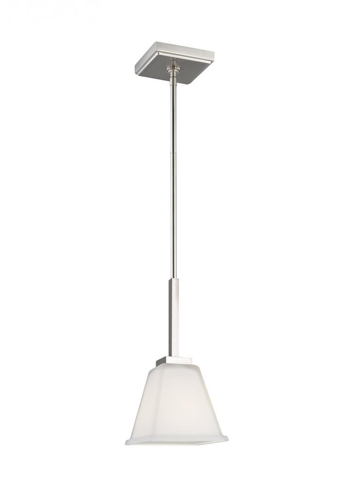 Ellis Harper transitional 1-light indoor dimmable ceiling hanging single pendant light in brushed ni