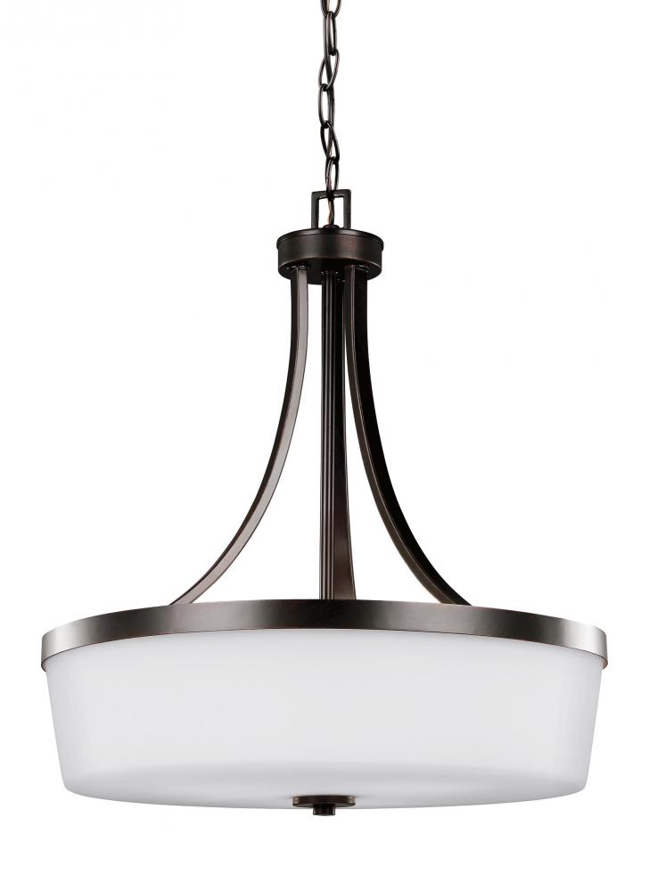 Hettinger transitional 3-light LED indoor dimmable ceiling pendant hanging  chandelier pendant light 6639103EN3-710 City Lights Detroit