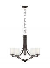 Generation Lighting - Seagull US 3137305-710 - Elmwood Park traditional 5-light indoor dimmable ceiling chandelier pendant light in bronze finish w