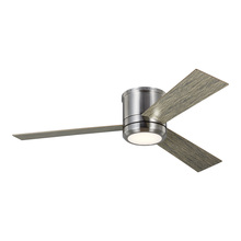 Generation Lighting - Seagull US 3CLMR56BSLGD-V1 - Clarity 56 LED - Brushed Steel w LGWO Blades