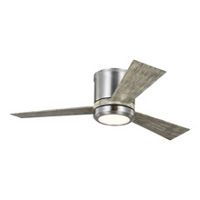 Generation Lighting - Seagull US 3CLYR42BSLGD-V1 - Clarity 42 LED - Brushed Steel w LGWO Blades