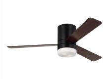 Generation Lighting - Seagull US 3ERHR52MBKD - Era 52 Inch Indoor/Outdoor LED Dimmable Hugger Ceiling Fan