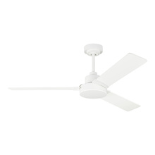 Generation Lighting - Seagull US 3JVR52RZW - Jovie 52" Indoor/Outdoor Matte White Ceiling Fan with Wall Control and Manual Reversible Motor