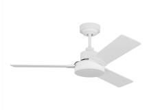 Generation Lighting - Seagull US 3JVR44RZW - Jovie 44" Indoor/Outdoor Matte White Ceiling Fan with Wall Control and Manual Reversible Motor