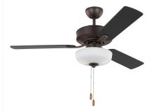 Generation Lighting - Seagull US 3LD48BZD - Linden 48'' traditional dimmable LED indoor bronze ceiling fan with light kit and reversible