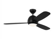 Generation Lighting - Seagull US 3OBSR52MBKD - Orbis 52 Inch Indoor/Outdoor Integrated LED Dimmable Ceiling Fan