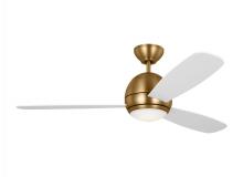 Generation Lighting - Seagull US 3OBSR52SBD - Orbis 52 Inch Indoor/Outdoor Integrated LED Dimmable Ceiling Fan