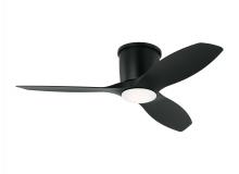 Generation Lighting - Seagull US 3TTHR44MBKD - Titus 44 Inch Indoor/Outdoor Integrated LED Dimmable Hugger Ceiling Fan