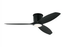 Generation Lighting - Seagull US 3TTHR52MBKD - Titus 52 Inch Indoor/Outdoor Integrated LED Dimmable Hugger Ceiling Fan