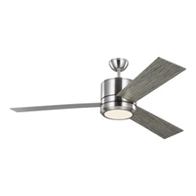 Generation Lighting - Seagull US 3VNMR56BSLGD-V1 - Vision 56 LED - Brushed Steel w LGWO Blades