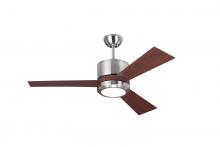 Generation Lighting - Seagull US 3VNR42BSD-V1 - Vision 42 LED - Brushed Steel w Teak Blades