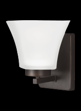Generation Lighting - Seagull US 4111601-710 - Bayfield contemporary 1-light indoor dimmable bath vanity wall sconce in bronze finish with satin et