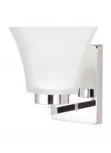 Generation Lighting - Seagull US 4111601EN3-05 - Bayfield contemporary 1-light LED indoor dimmable bath vanity wall sconce in chrome silver finish wi
