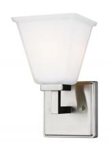 Generation Lighting - Seagull US 4113701-962 - Ellis Harper classic 1-light indoor dimmable bath vanity wall sconce in brushed nickel silver finish