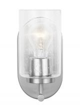 Generation Lighting - Seagull US 41170-962 - Oslo dimmable 1-light wall bath sconce in a brushed nickel finish with clear seeded glass shade
