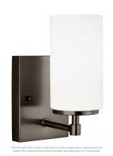 Generation Lighting - Seagull US 4124601EN3-778 - Alturas contemporary 1-light LED indoor dimmable bath vanity wall sconce in brushed oil rubbed bronz