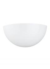 Generation Lighting - Seagull US 4138EN3-15 - Edla traditional 1-light LED indoor dimmable bath vanity wall sconce in white finish with white plas