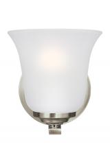 Generation Lighting - Seagull US 4139001EN3-962 - Emmons traditional 1-light LED indoor dimmable bath vanity wall sconce in brushed nickel silver fini