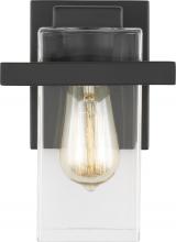 Generation Lighting - Seagull US 4141501-112 - Mitte transitional 1-light indoor dimmable bath vanity wall sconce in midnight black finish with cle