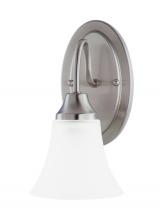 Generation Lighting - Seagull US 41806-962 - Holman traditional 1-light indoor dimmable bath vanity wall sconce in brushed nickel silver finish w