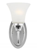 Generation Lighting - Seagull US 41806EN3-05 - Holman traditional 1-light LED indoor dimmable bath vanity wall sconce in chrome silver finish with