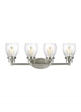 Generation Lighting - Seagull US 4414504-962 - Belton transitional 4-light indoor dimmable bath vanity wall sconce in brushed nickel silver finish