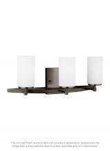 Generation Lighting - Seagull US 4424603-778 - Alturas contemporary 3-light indoor dimmable bath vanity wall sconce in brushed oil rubbed bronze fi