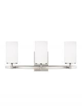 Generation Lighting - Seagull US 4424603EN3-962 - Alturas contemporary 3-light LED indoor dimmable bath vanity wall sconce in brushed nickel silver fi