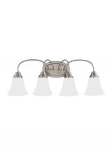 Generation Lighting - Seagull US 44808-962 - Holman traditional 4-light indoor dimmable bath vanity wall sconce in brushed nickel silver finish w