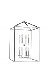 Generation Lighting - Seagull US 5115008EN-05 - Perryton transitional 8-light LED indoor dimmable large ceiling pendant hanging chandelier light in