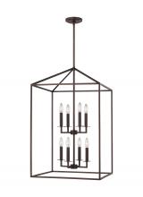 Generation Lighting - Seagull US 5115008EN-710 - Perryton transitional 8-light LED indoor dimmable large ceiling pendant hanging chandelier light in