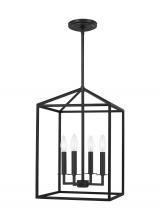 Generation Lighting - Seagull US 5215004EN-112 - Perryton transitional 4-light LED indoor dimmable small ceiling pendant hanging chandelier light in
