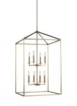 Generation Lighting - Seagull US 5315008-848 - Perryton transitional 8-light indoor dimmable extra large ceiling pendant hanging chandelier light i