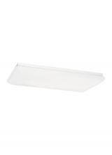 Generation Lighting - Seagull US 59271LE-15 - Fluorescent Ceiling traditional 4-light indoor dimmable ceiling flush mount in white finish with whi