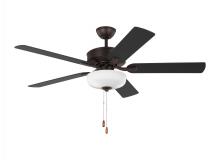Generation Lighting - Seagull US 5LD52BZD - Linden 52'' traditional dimmable LED indoor bronze ceiling fan with light kit and reversible