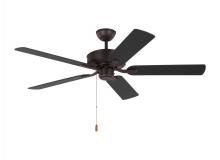 Generation Lighting - Seagull US 5LD52BZ - Linden 52'' traditional indoor bronze ceiling fan with reversible motor