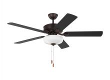 Generation Lighting - Seagull US 5LDDC52BZD - Linden 52'' traditional dimmable LED indoor bronze ceiling fan with light kit and reversible