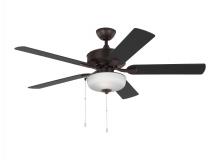 Generation Lighting - Seagull US 5LDO52BZD - Linden 52'' traditional dimmable LED indoor/outdoor bronze ceiling fan with light kit and re