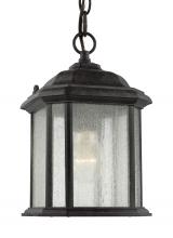 Generation Lighting - Seagull US 60029-746 - Kent traditional 1-light outdoor exterior semi-flush convertible ceiling hanging pendant in oxford b
