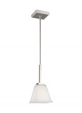 Generation Lighting - Seagull US 6113701EN3-962 - Ellis Harper transitional 1-light indoor dimmable ceiling hanging single pendant light in brushed ni