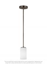 Generation Lighting - Seagull US 6124601EN3-778 - Alturas contemporary 1-light LED indoor dimmable ceiling hanging single pendant light in brushed oil