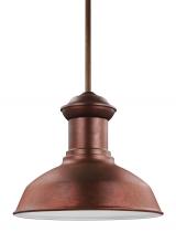 Generation Lighting - Seagull US 6247701-44 - Fredricksburg traditional 1-light outdoor exterior Dark Sky compliant ceiling hanging pendant in wea