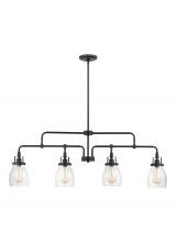 Generation Lighting - Seagull US 6614504-112 - Belton transitional 4-light indoor dimmable ceiling pendant hanging chandelier pendant light in midn
