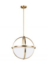 Generation Lighting - Seagull US 6624603-848 - Alturas contemporary 3-light indoor dimmable ceiling pendant hanging chandelier pendant light in sat