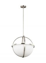 Generation Lighting - Seagull US 6624603-962 - Alturas contemporary 3-light indoor dimmable ceiling pendant hanging chandelier pendant light in bru