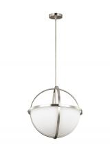 Generation Lighting - Seagull US 6624603-962 - Alturas contemporary 3-light indoor dimmable ceiling pendant hanging chandelier pendant light in bru