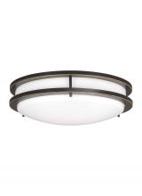 Generation Lighting - Seagull US 7650893S-71 - Mahone traditional dimmable indoor medium LED 1-Light flush mount ceiling fixture in an antique bron