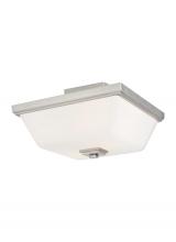 Generation Lighting - Seagull US 7713702EN3-962 - Ellis Harper transitional 2-light indoor dimmable LED ceiling semi-flush mount in brushed nickel sil
