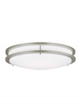 Generation Lighting - Seagull US 7750893S-753 - Mahone traditional dimmable indoor large LED one-light flush mount ceiling fixture in a painted brus
